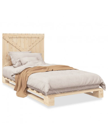 Giroletto con Testiera 100x200 cm Legno Massello di Pino