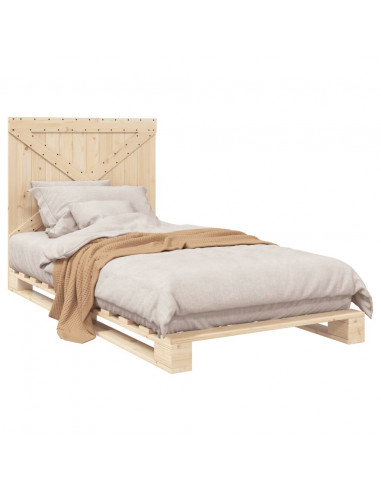 Giroletto con Testiera 100x200 cm Legno Massello di Pino