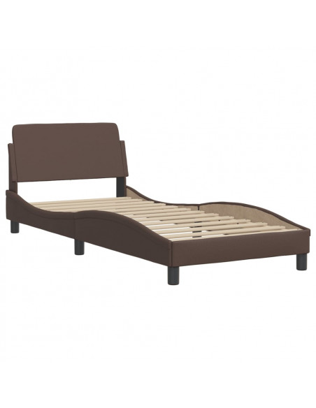 GiroLetto con Materasso Marrone 90x200 cm in Similpelle