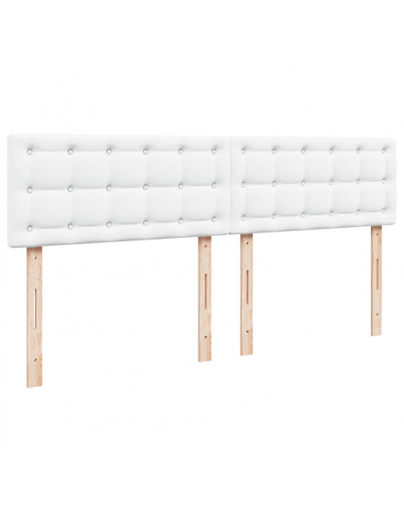 Giroletto a Molle con Materasso Bianco 200x200cm in Similpelle
