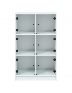 Credenza con Ante Bianca 68x37x109 cm Legno Multistrato 2