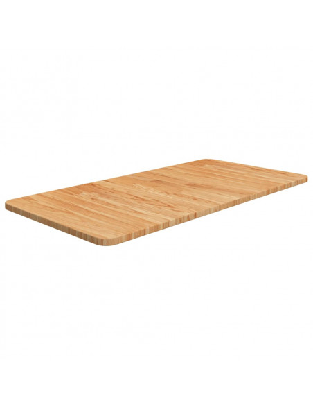 Piano Bagno Marrone Chiaro 80x40x1,5cm Legno Massello Trattato