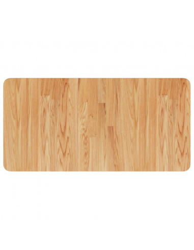 Piano Bagno Marrone Chiaro 80x40x1,5cm Legno Massello Trattato