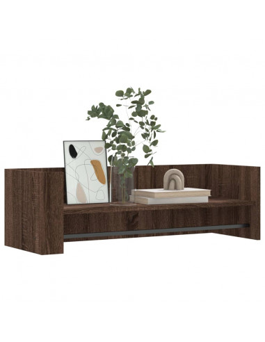 Mensola a Muro Rovere Marrone 100x35x30,5 cm Legno Multistrato