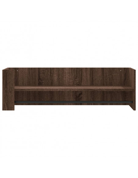 Mensola a Muro Rovere Marrone 100x35x30,5 cm Legno Multistrato
