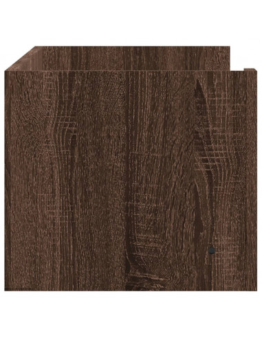 Mensola a Muro Rovere Marrone 100x35x30,5 cm Legno Multistrato