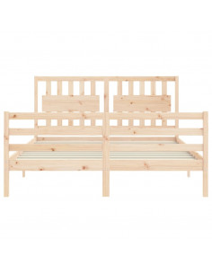 Giroletto con Testiera 160x200 cm in Legno Massello 2