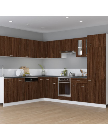 Mobile Pensile Rovere Marrone 29,5x31x60cm in Legno Multistrato