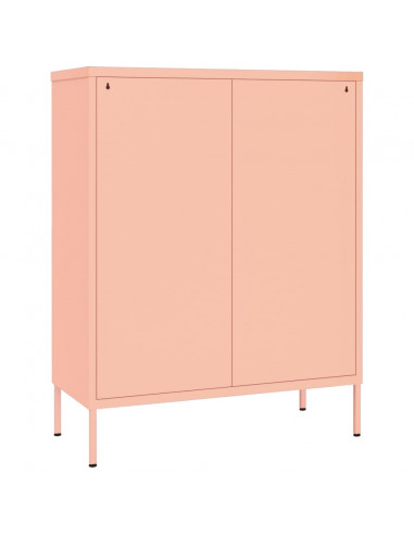 Cassettiera Rosa 80x35x101,5 cm in Acciaio