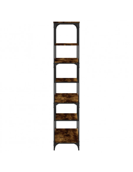 Libreria Rovere Fumo 81x36x176 cm in Legno Multistrato