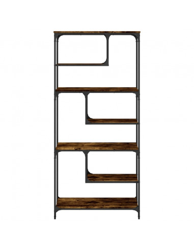 Libreria Rovere Fumo 81x36x176 cm in Legno Multistrato