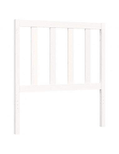 Giroletto con Testiera Bianco 100x200 cm in Legno Massello