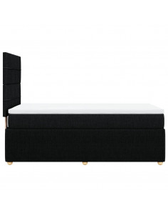 Giroletto a Molle con Materasso Nero 100x200 cm in Tessuto 2