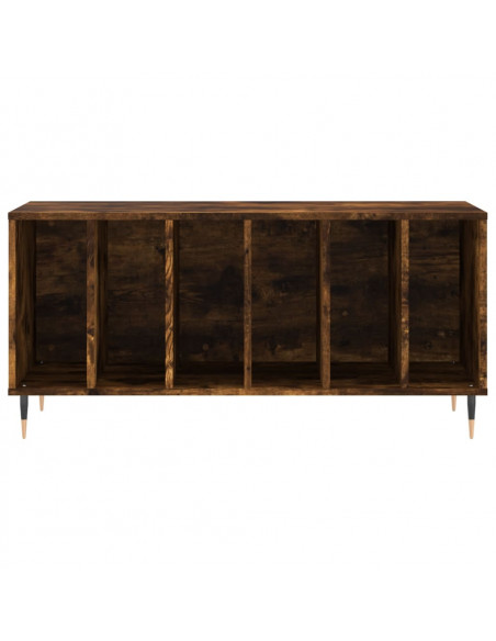 Mobile Porta Dischi Rovere Fumo 100x38x48 cm Legno Multistrato