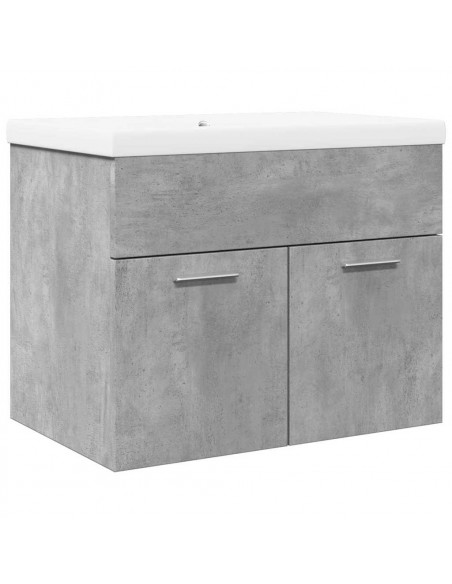 Mobile da Bagno con Lavabo Integrato Grigio Cemento