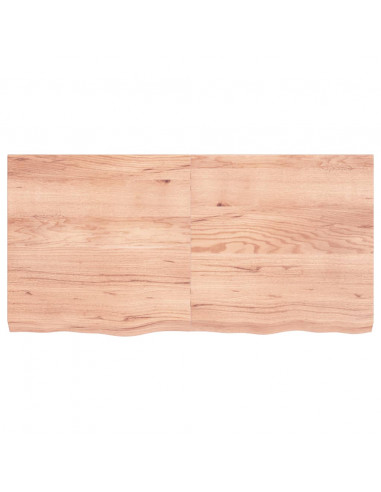 Piano Bagno Marrone 120x60x(2-6) cm Legno Massello Trattato