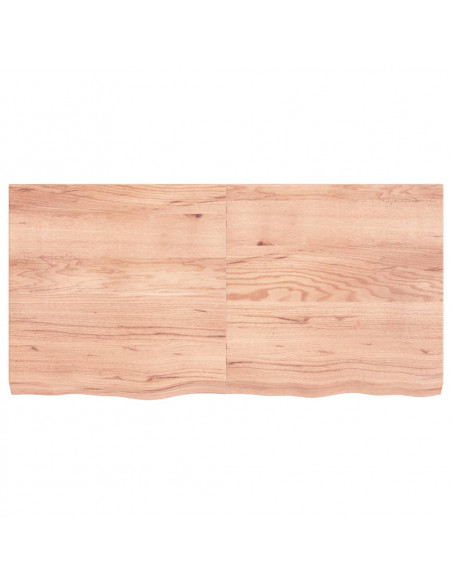 Piano Bagno Marrone 120x60x(2-6) cm Legno Massello Trattato