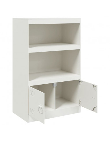 Credenza Bianca 67x39x107 cm in Acciaio