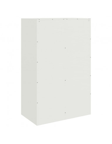 Credenza Bianca 67x39x107 cm in Acciaio
