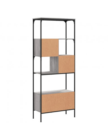 Libreria 5Ripiani Grigio Sonoma 76x33x188,5cm Legno Multistrato