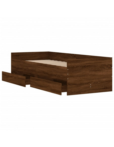 Giroletto con Cassetti Rovere Marrone 100x200 cm
