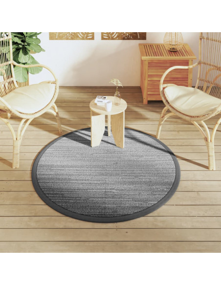 Tappeto da Esterno Grigio Ø120 cm in PP