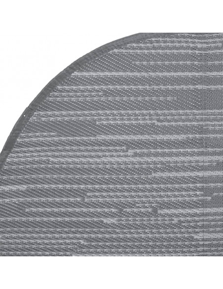 Tappeto da Esterno Grigio Ø120 cm in PP