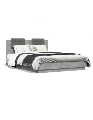 Giroletto Testiera Grigio Cemento 120x200 cm Legno Multistrato