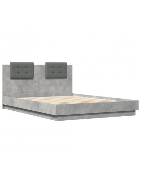 Giroletto Testiera Grigio Cemento 120x200 cm Legno Multistrato