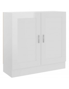 Libreria Bianco Lucido 82,5x30,5x80 cm in Legno Multistrato 2
