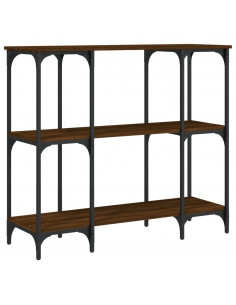 Tavolino Consolle Rovere Marrone 102x35x90 cm Legno Multistrato 2