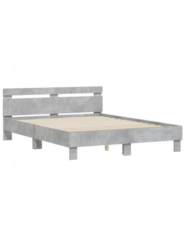 Giroletto Testiera Grigio Cemento 140x190 cm Legno Multistrato