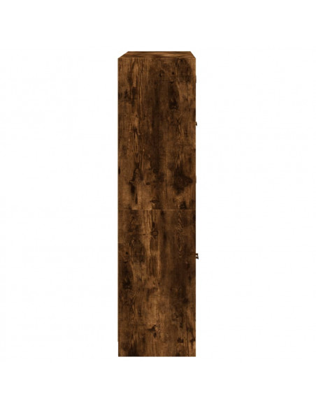 Libreria Ante Rovere Fumo 136x37x142 cm in Legno Multistrato