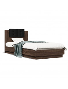 Giroletto Testiera Rovere Marrone 100x200 cm Legno Multistrato 2