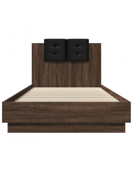 Giroletto Testiera Rovere Marrone 100x200 cm Legno Multistrato