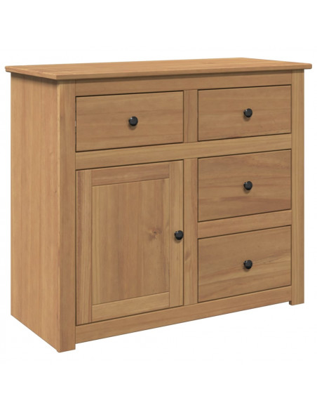 Credenza con Cassetti Panama 93x40x80 cm Legno Massello di Pino
