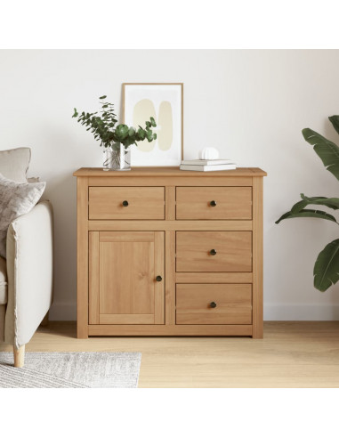 Credenza con Cassetti Panama 93x40x80 cm Legno Massello di Pino