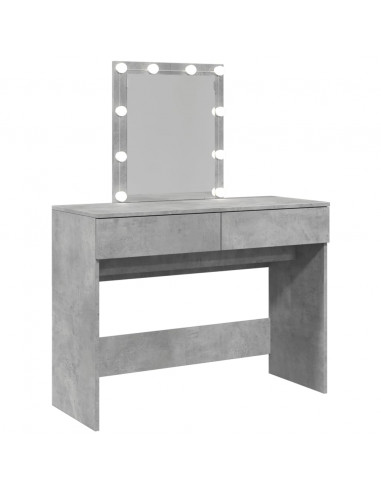 Toeletta con LED Grigio Cemento 100x40x130 cm