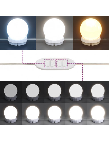 Toeletta con LED Grigio Cemento 100x40x130 cm