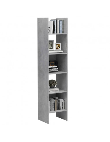 Libreria Grigio Cemento 40x35x180 cm in Legno Multistrato