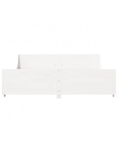 Giroletto con Testiera Bianco 180x200 cm Massello Pino