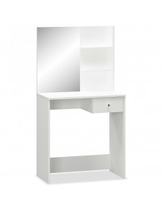 Toeletta in Legno Multistrato 75x40x141 cm Bianco 2