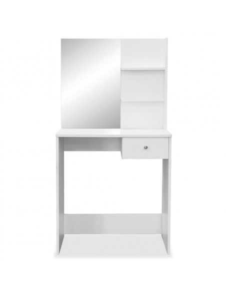 Toeletta in Legno Multistrato 75x40x141 cm Bianco