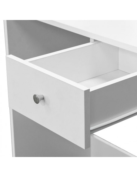Toeletta in Legno Multistrato 75x40x141 cm Bianco