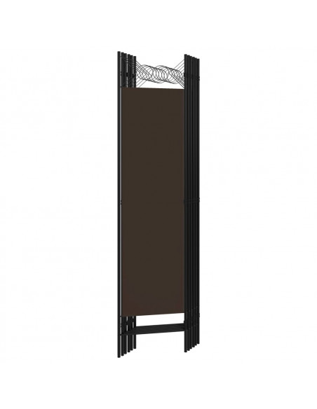 Paravento a 6 Pannelli Marrone 240x180 cm