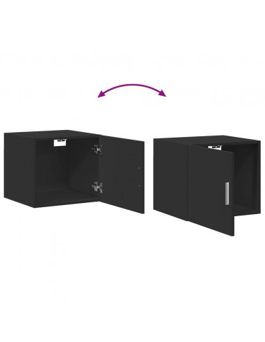 Mobile a Parete Nero 45x42,5x40 cm in Legno Multistrato