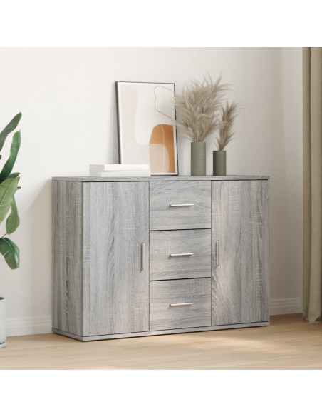 Credenza Grigio Sonoma 90,5x29,5x65 cm in Truciolato