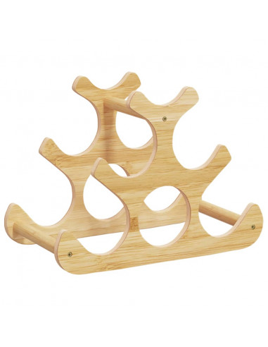Portabottiglie di Vino per 6 Bottiglie 35x18x25,5 cm in Bambù
