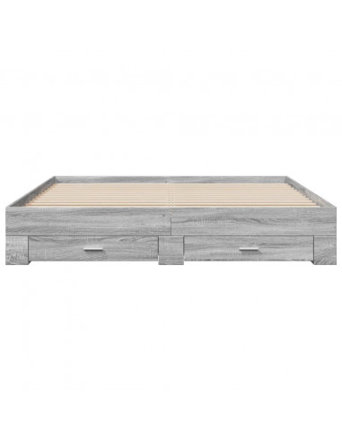 Giroletto Cassetti Grigio Sonoma 180x200 cm Legno Multistrato