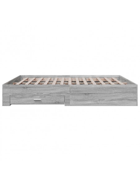 Giroletto Cassetti Grigio Sonoma 180x200 cm Legno Multistrato